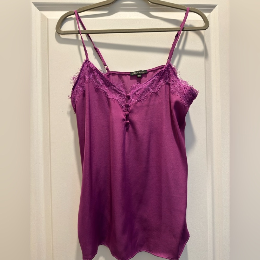Shinestar Magenta Lace Camisole Top